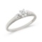 Certified 14K White Gold Diamond Cluster Ring