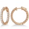 Medium Round Diamond Hoop Earrings 14k Rose Gold (2.00ct)