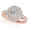 CERTIFIED 18K ROSE GOLD 1.30 CT G-H/VS-SI1 DIAMOND HALO ENGAGEMENT RING