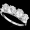 10 CARAT WHITE TOPAZ & DIAMOND 925 STERLING SILVER RING