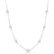 Diamond Station Necklace Bezel-Set 14K White Gold (1.00ct)