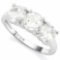 9 4/5 CARAT WHITE TOPAZ 925 STERLING SILVER RING