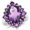 6.22 Carat Genuine Amethyst .925 Sterling Silver Ring