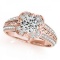 CERTIFIED 18K ROSE GOLD 1.28 CT G-H/VS-SI1 DIAMOND HALO ENGAGEMENT RING