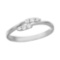 Certified 14K White Gold and Diamond Promise Ring 0.15 CTW