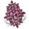 4.36 Carat Genuine Rhodolite .925 Sterling Silver Ring