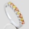 3/4 CARAT (8 PCS) SAPPHIRE (VS) 9KT SOLID GOLD BAND RING