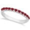 Garnet Stackable Ring Guard Band 14K White Gold (0.37ct)