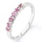 4/5 CARAT (6 PCS) PINK SAPPHIRE (VS) 9KT SOLID GOLD BAND RING