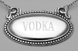 Vodka Liquor Decanter Label / Tag - Oval beaded Border Made in USA