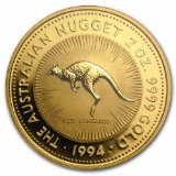 1994 Australia 2 oz Gold Nugget BU