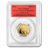 2011 China 1/4 oz Gold Panda MS-69 PCGS