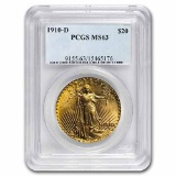 1910-D $20 Saint-Gaudens Gold Double Eagle MS-63 PCGS