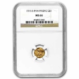 1915-S Gold $1.00 Panama-Pacific MS-66 NGC