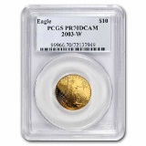 2003-W 1/4 oz Proof Gold American Eagle PR-70 PCGS