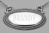 Brandy Liquor Decanter Label / Tag - Oval beaded Border - Made in USA