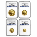 2008-W 4-Coin Gold Buffalo Set MS-70 NGC (Early Releases)