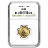 2009 1/4 oz Gold American Eagle MS-70 NGC