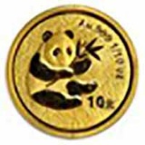 2000 China 1/10 oz Gold Panda Frosted BU (Not Sealed)
