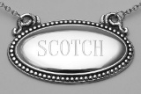 Scotch Liquor Decanter Label / Tag - Oval beaded Border - Made in USA