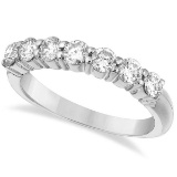 Seven-Stone Diamond Anniversary Ring Band 14k White Gold (1.00ct)