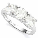 9 4/5 CARAT WHITE TOPAZ 925 STERLING SILVER RING