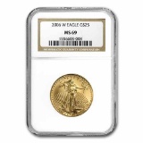 2006-W 1/2 oz Burnished Gold American Eagle MS-69 NGC