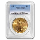 1911 $20 Saint-Gaudens Gold Double Eagle MS-63 PCGS