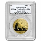 2011 China 1 oz Gold Panda MS-70 PCGS