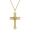 Gold Cross Necklace 14K Yellow Gold Open Christian Cross Men/Women