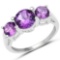 2.05 Carat Genuine Amethyst .925 Sterling Silver Ring