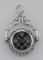 Victorian Style Compass Pendant with Scroll Frame in Fine Sterling Silver