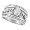 Diamond Byzantine Ring in 18k White Gold (0.56 ctw)