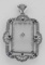 Art Deco Style Camphor Glass Sapphire / Diamond Pin / Brooch / Pendant