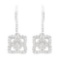 0.56 Carat Genuine White Diamond .925 Sterling Silver Earrings