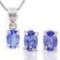 1 1/3 CARAT GENUINE TANZANITES 925 STERLING SILVER