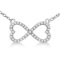 Pave Infinity Heart Diamond Pendant Necklace 14k White Gold (0.39ct)