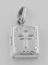Sterling Silver Small Rectangular Locket with Cross
