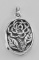 Sterling Silver Filigree Rose Oval Locket - Aromatherapy Locket