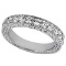 Antique Style Pave Set Wedding Ring Anniversary Band Platinum (1.00ct)