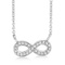 Pave-Set Diamond Infinity Pendant Necklace 14K White Gold (0.20ct)