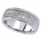 Hand Engraved Wedding Band Carved Ring in Platinum (6.5mm)