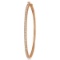 Milgrain Edged Diamond Bangle Bracelet 14k Rose Gold (0.75ct)