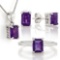 3 2/3 CARAT AMETHYST 925 STERLING SILVER SET