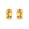 0.44 Carat Genuine Citrine 10K Yellow Gold Earrings