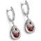 4 1/2 CARAT GARNET & DIAMOND 925 STERLING SILVER EARRINGS