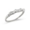 Certified 14K White Gold Diamond Band Ring 0.02 CTW