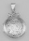 Victorian Style Sterling Silver Etched Round Fob Locket