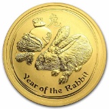 2011 Australia 1/2 oz Gold Lunar Rabbit BU (Series II)