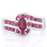 AFRICAN RUBY & MORE THAN 20CT, PLEASE ENTRY CARAT RUBY 925 STERLING SILVER RING
